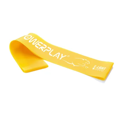 Гумка для фітнесу (стрічка-еспандер) PowerPlay 4113 Mini Power Band 0.4мм. Жовта (опір 1-3 кг) - Robinzon.ua