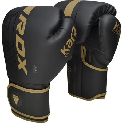 Боксерские перчатки RDX F6 Kara Matte Golden 12 унций (капа в комплекте) - Robinzon.ua