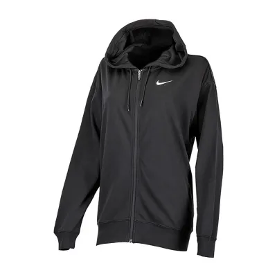 Женская Толстовка Nike W NSW JRSY OS FZ HOODIE Черный L (7dDM6415-010 L) - Robinzon.ua