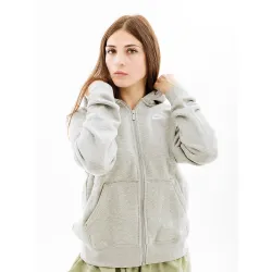 Женская Толстовка Nike CLUB FLC FZ HOODIE STD  Серый L (7dDQ5471-063 L) - Robinzon.ua
