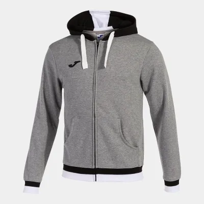 Мужская спортивная кофта Joma CONFORT II ZIP-UP HOODIE MELANGE серый,черный S 101963.281 S - Robinzon.ua