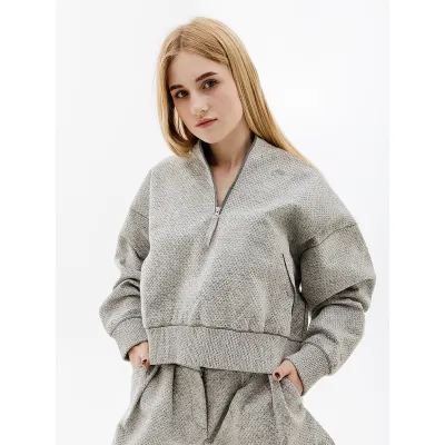 Женский Реглан Nike W NSW TP TFADV QZ NKFWD Серый L (7dDQ6999-077 L) - Robinzon.ua