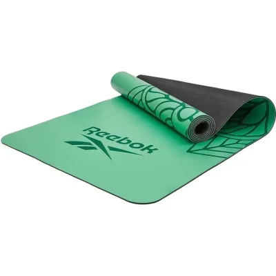 Двухстороний коврик для йоги Reebok Natural Rubber Yoga Mat зеленый Уни 183 х 61 х 0,32 см RAYG-11085GN - Robinzon.ua