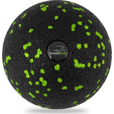 Масажний м'яч PowerPlay PP-4351 Epp Massage Ball (d10) Чорно/Зелений - Robinzon.ua