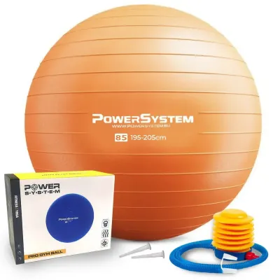 Мяч для фитнеса (фитбол) Power System PS-4018 &Oslash;85 cm PRO Gymball Orange - Robinzon.ua